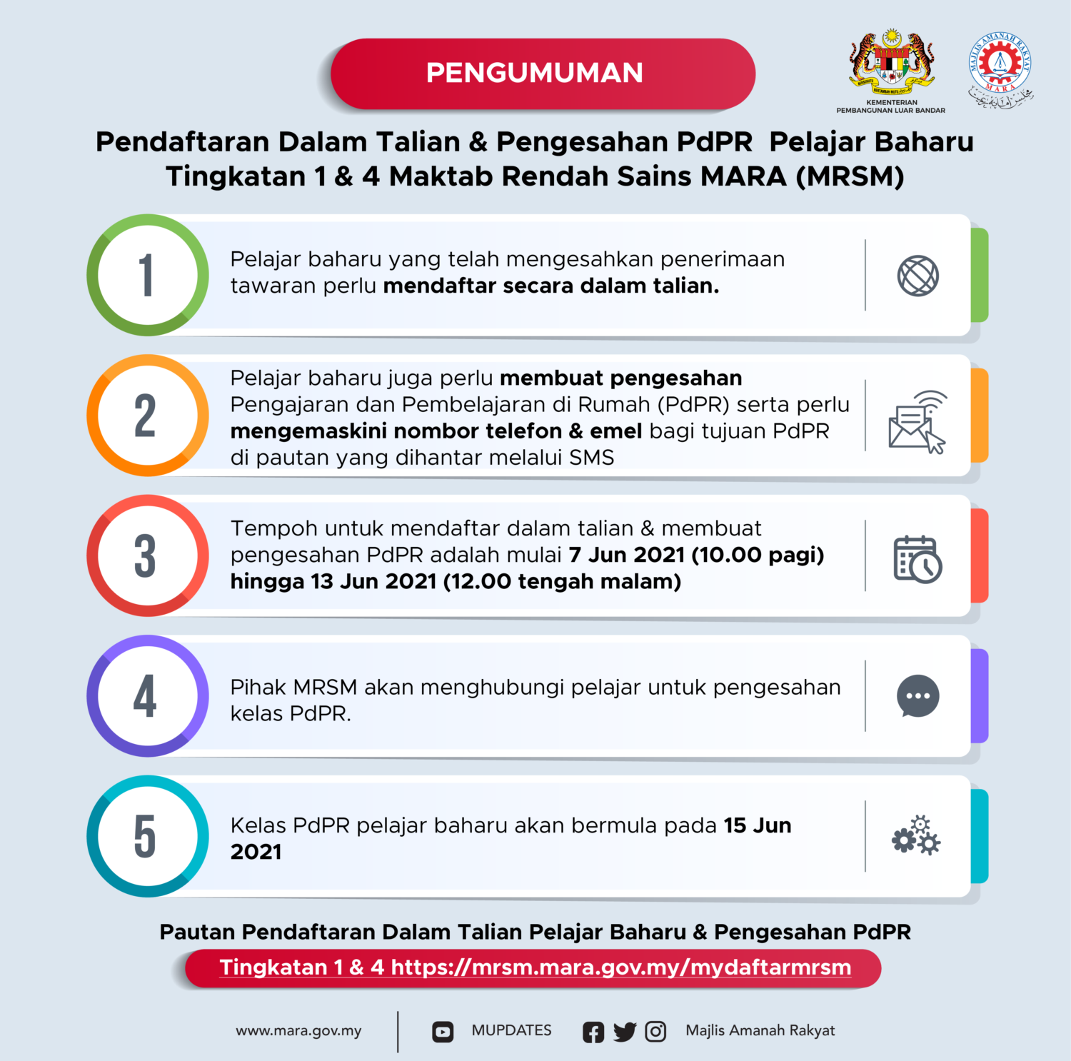 Online Registration & PdPR Verification for Maktab Rendah Sains MARA ...